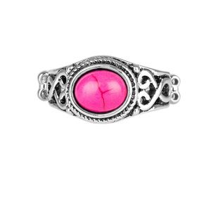 NWT Paparazzi stretchy crackled fuchsia ring
